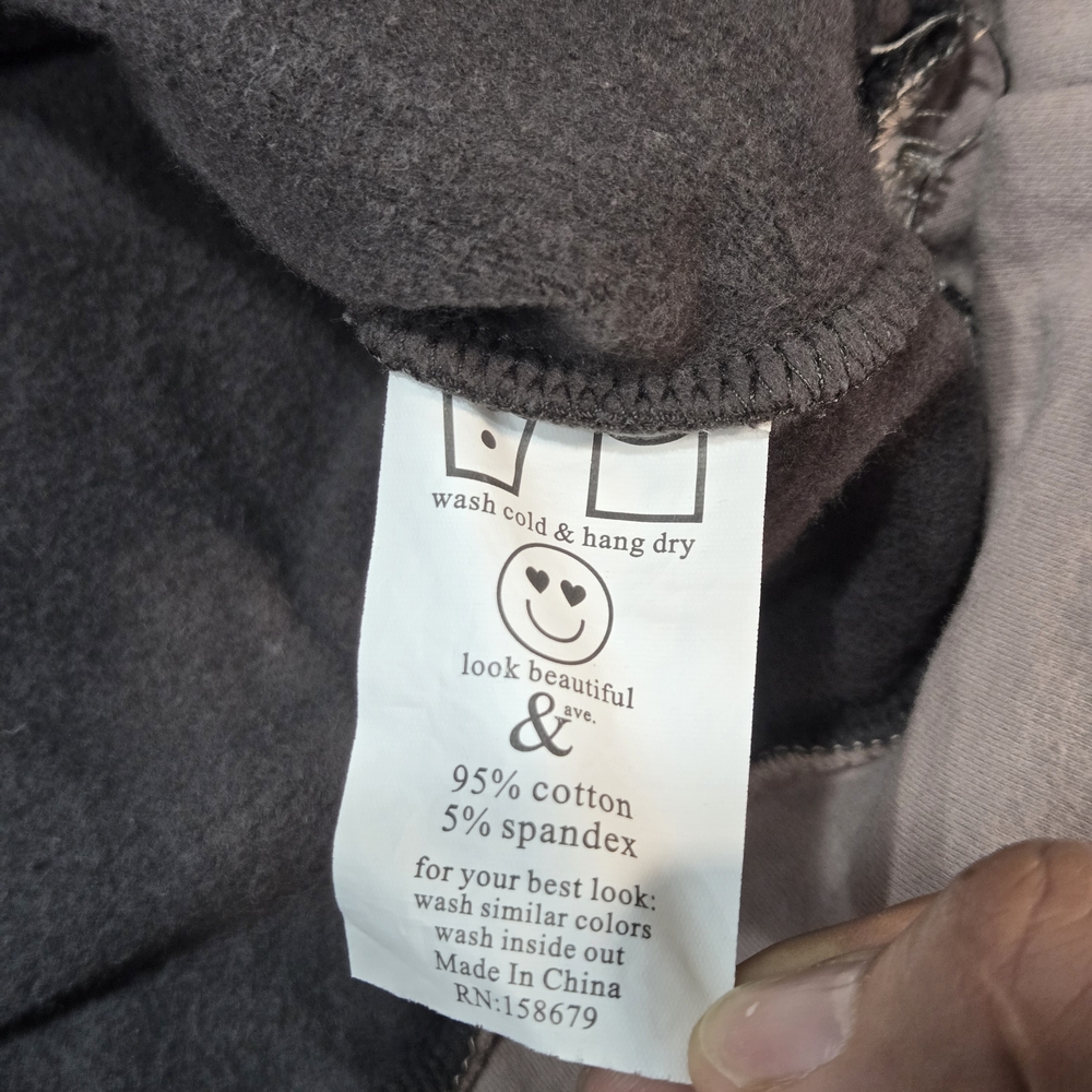 Ampersand Avenue Womens Size Large Side Zip Pullover Charcoal & Dusty Mauve - Picture 6 of 10
